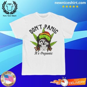 Don't Panic It's Organic Skull Short-Sleeved T-Shirt - LATEST TRENDING CLOTHING