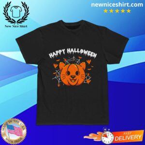 Cat Pumpkin Happy Halloween Short-Sleeved T-Shirt - LATEST TRENDING CLOTHING